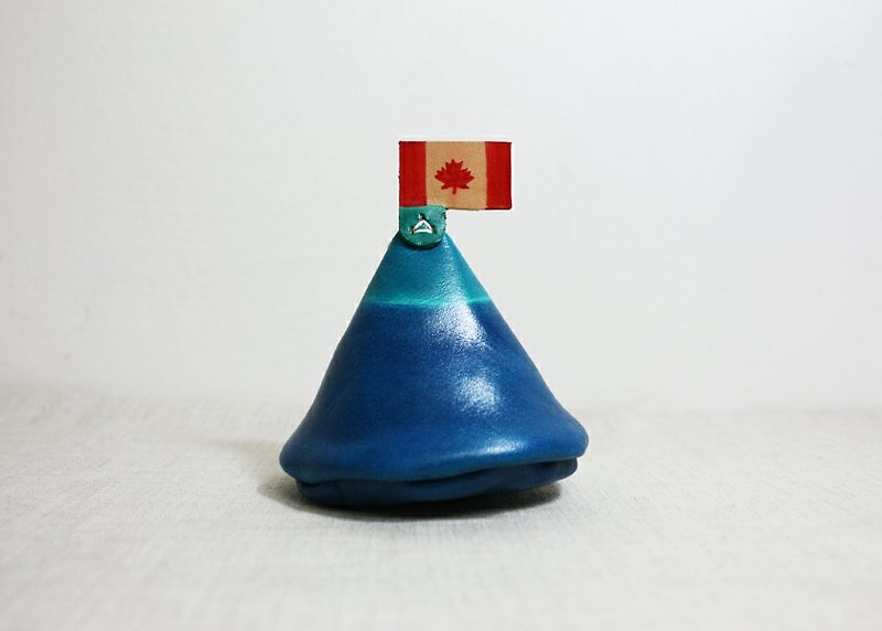 我的小土丘-零钱包-加拿大国旗款 - 零钱包 - 真皮 蓝色