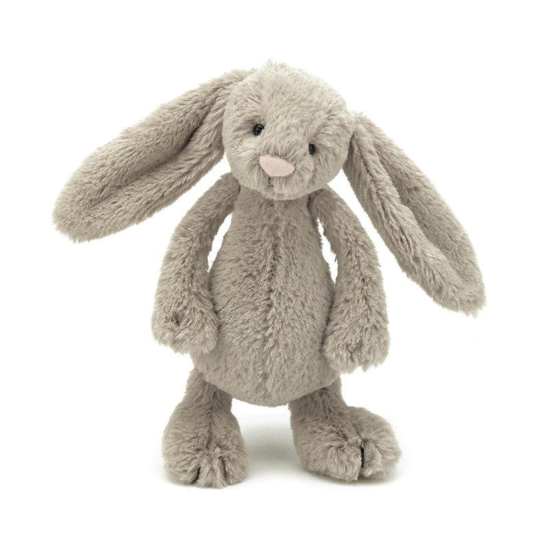 Bashful Beige Bunny 拿铁灰兔 18cm - 玩偶/公仔 - 聚酯纤维 灰色