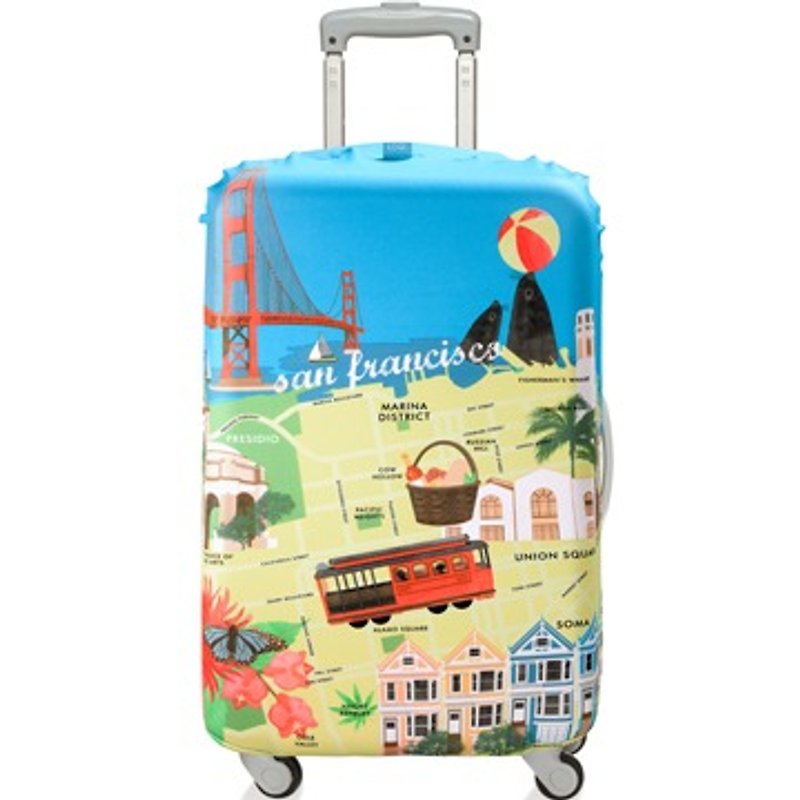LOQI 行李箱套│旧金山【M 号】 - 行李箱/行李箱保护套 - 其他材质 蓝色