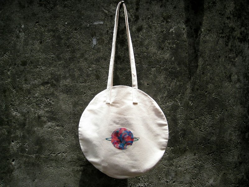 MaryWil圆形小文青环保袋-小宇宙 - 侧背包/斜挎包 - 其他材质 白色