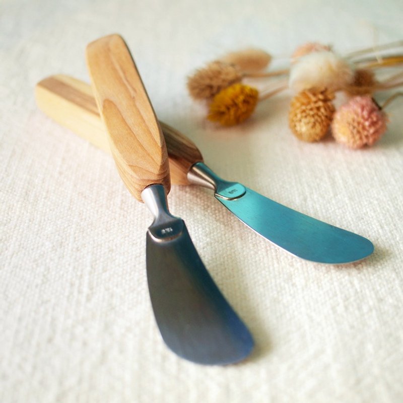 芬兰 VJ Wooden 手工 木制 不锈钢奶油刀 - 餐刀/叉/匙组合 - 木头 咖啡色
