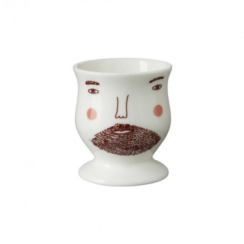 Beardy Bob 骨瓷蛋杯 | Donna Wilson - 厨房用具 - 瓷 白色