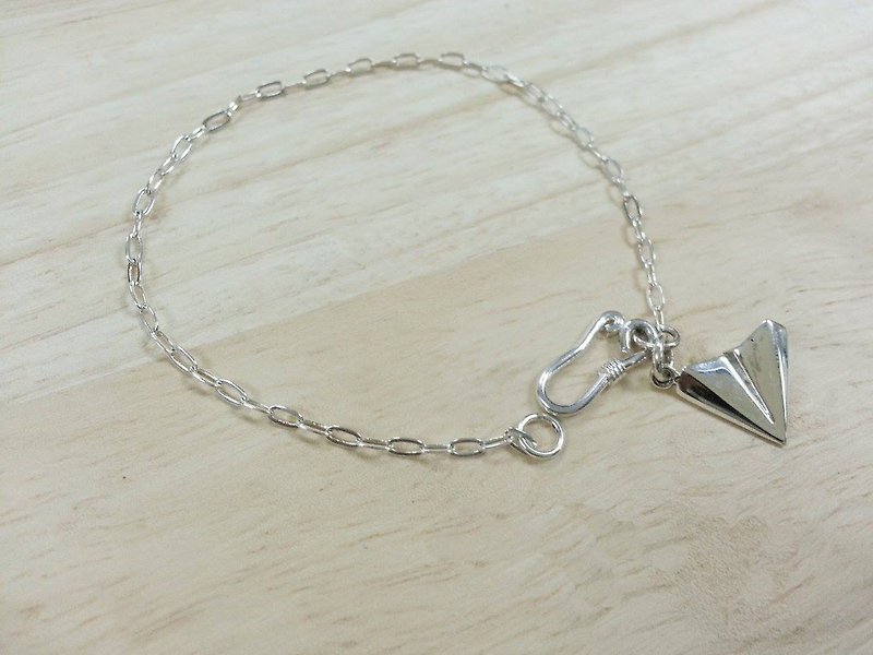 纯银纸飞机手链 - 手链/手环 - 其他金属 灰色