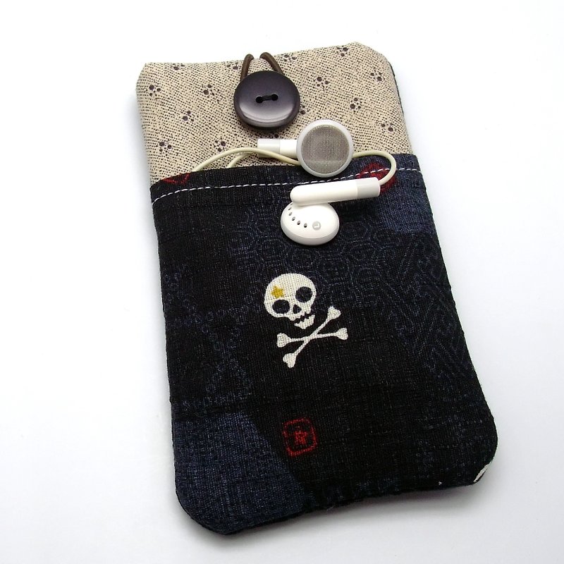 iPhone sleeve, Samsung Galaxy S8, Galaxy Note 8 pouch cover 自家制手提电话包, 手机布袋，布套 ，(可量身订制) - Skull (P-20) - 手机壳/手机套 - 其他材质 黑色