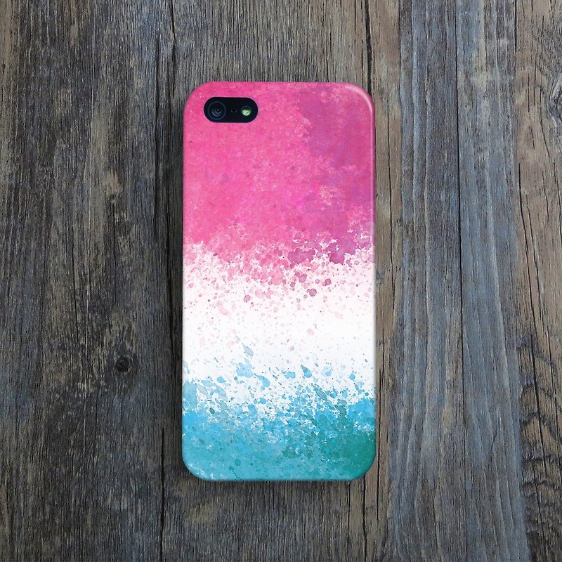OneLittleForest - 原创手机保护壳- iPhone 5, iPhone 5c, iPhone 4- 三色泼墨 - 手机壳/手机套 - 其他材质 粉红色