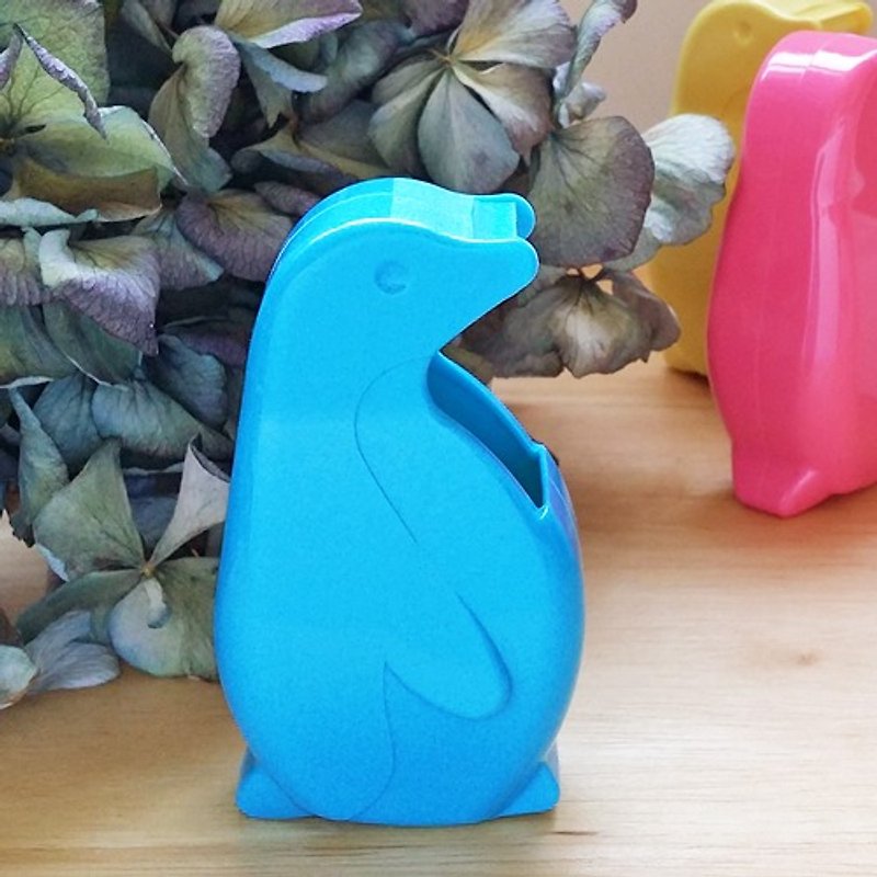 NICHIBAN 企鹅先生 胶带台【水蓝 (CT-15PAB)】 - 其他 - 塑料 蓝色