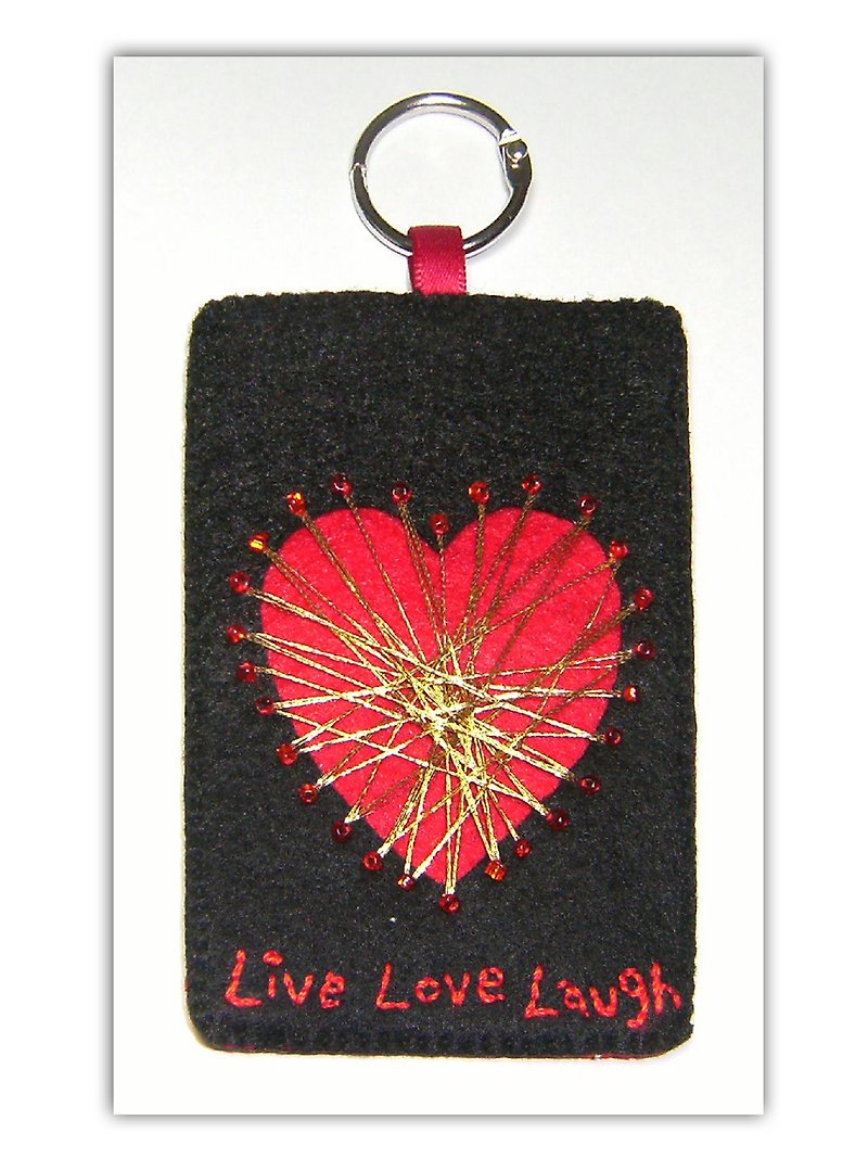 爱心-Live Love Lough 卡套 - 证件套/卡套 - 其他材质 红色