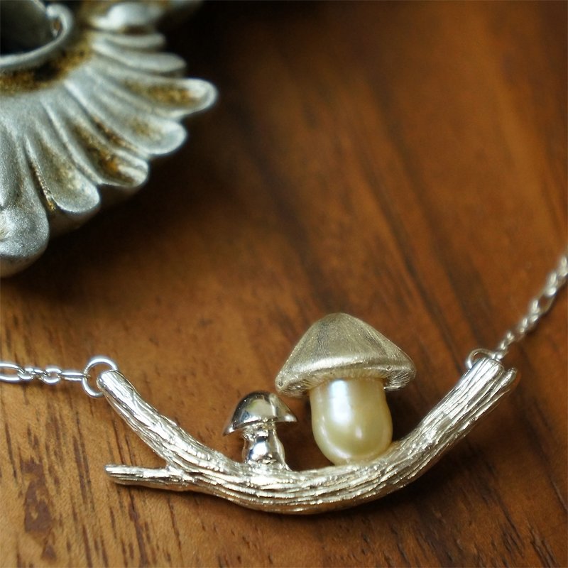 ♦NINA SHIH JEWELRY ♦树梢上的蘑菇们::珍珠纯银项链 - 项链 - 宝石 白色