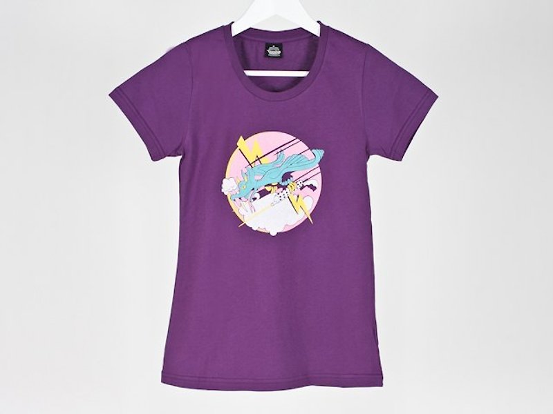龙图腾 War Totem 女生 - 女装 T 恤 - 棉．麻 紫色