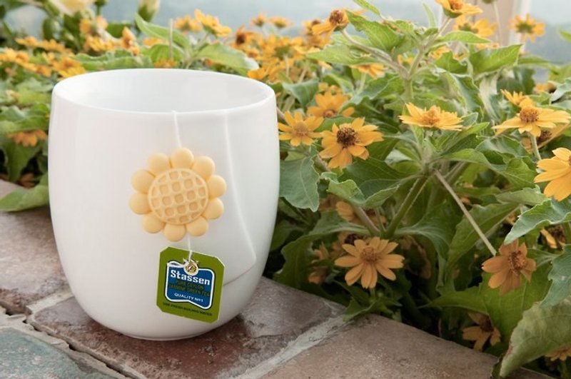 花扣杯(个人杯) 创意茶杯 向日葵 樱花 礼物 - 茶具/茶杯 - 陶 白色