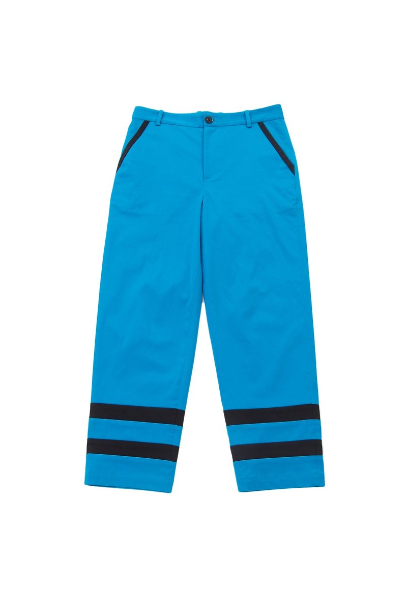 Sevenfold - Color matching stitching pant 撞色拼接长裤 (宝蓝) - 男士长裤 - 棉．麻 