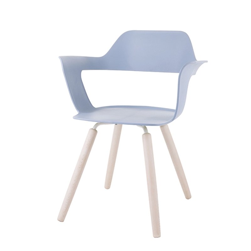 MUSE 沐司_四脚椅/透蓝 | 木纹脚 (商品仅配送台湾地区) - 其他家具 - 塑料 蓝色