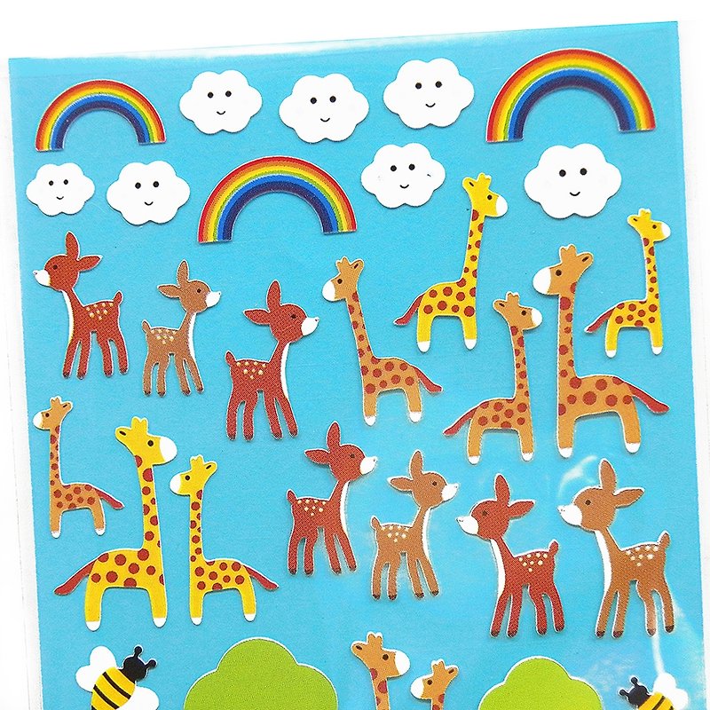 长颈鹿小鹿丛林系列小贴纸 (346A) - 贴纸 - 防水材质 多色