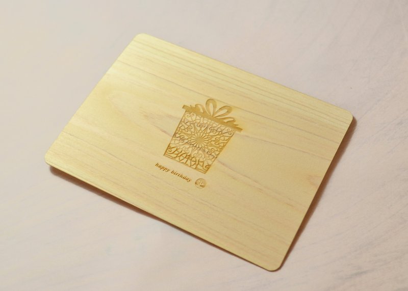 PURE卡、木质卡片 - 卡片/明信片 - 木头 