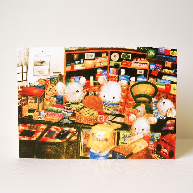 明信片 圣诞节 慢熟的台湾特有种 小森鼠的杂货店 - 卡片/明信片 - 纸 多色