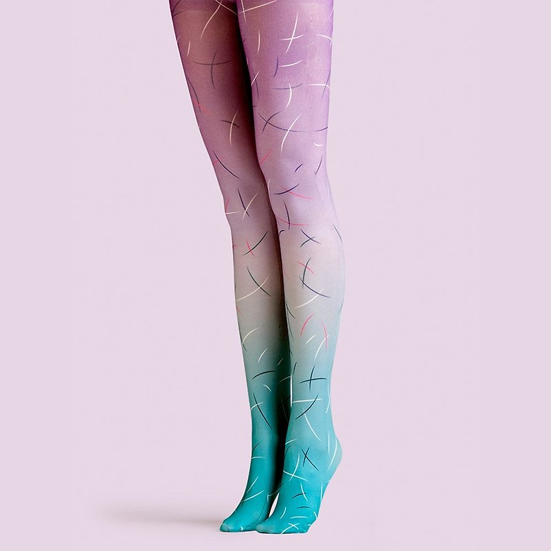viken plan 设计师品牌 连裤袜 棉袜 创意丝袜 图案丝袜 切羽 - 袜子 - 棉．麻 