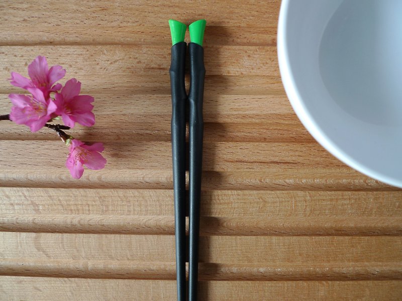 节升筷(绿色单入组)Bamboo Chopsticks(green / one pair) - 筷子/筷架 - 竹 绿色