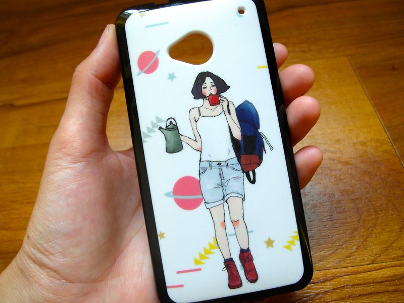 甜蜜生活女孩系列 冒险女孩 htc new one 手机壳 - 手机壳/手机套 - 塑料 多色