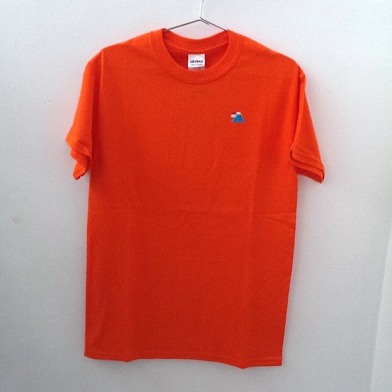 | •R• | 100%美国棉.无接缝筒T | 美规T恤 | 富士山 X 橘色 ( 绝版品 ) - 男装上衣/T 恤 - 棉．麻 