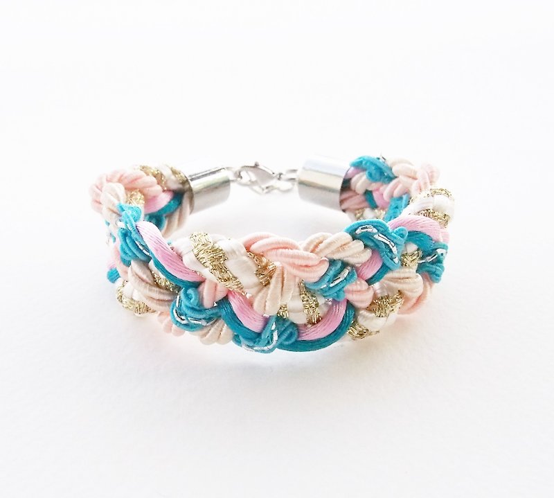 Multicolor braided bracelet - 手链/手环 - 其他材质 多色