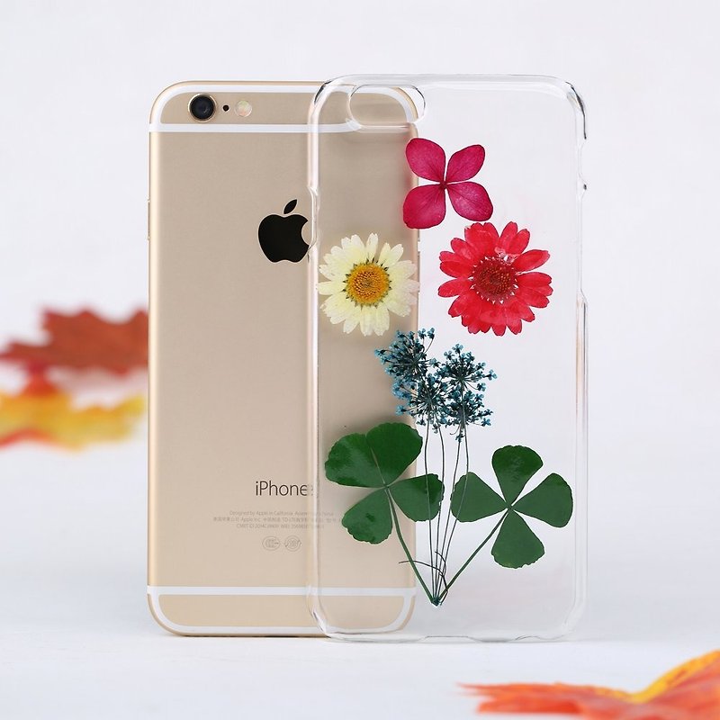 Flower iPhone 6s Case 手工制作 押花 iPhone手机保护套 Samsung手机保护壳 Clear iPhone Case Samsung Case - 手机壳/手机套 - 植物．花 多色