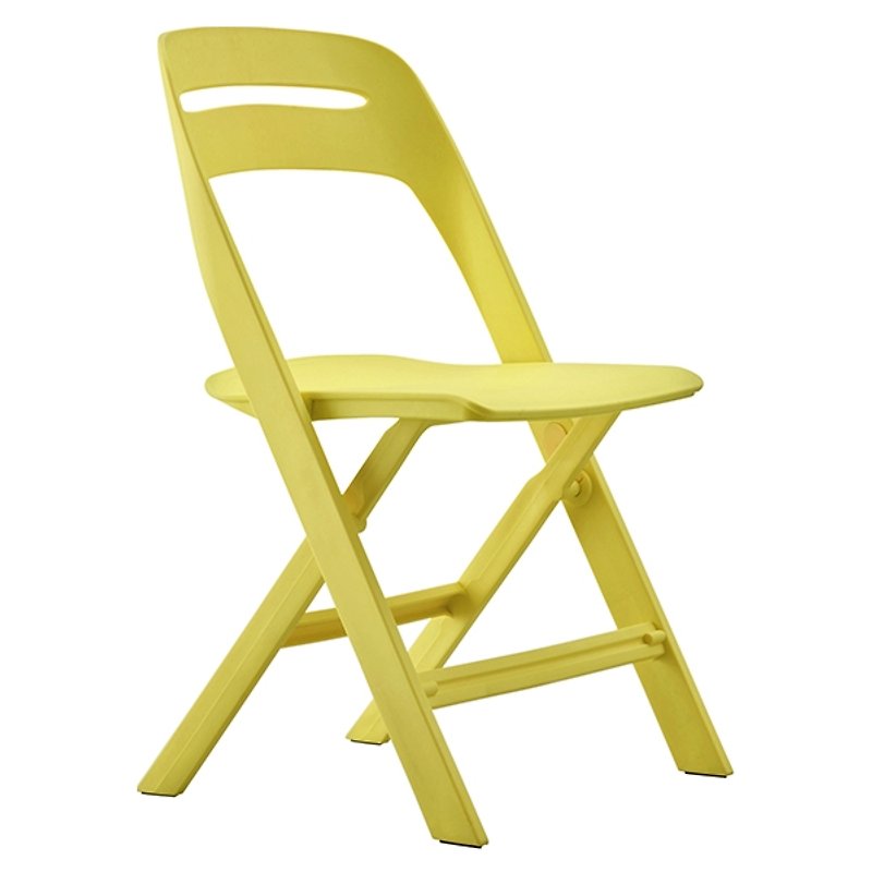 NOVITE 诺维特_全塑胶折合椅/淡鹅黄 (商品仅配送台湾地区) - 其他家具 - 其他材质 黄色