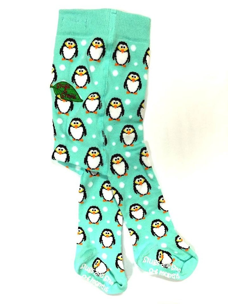 2014  秋冬Slugs & Snail 满版企鹅有机棉裤袜 - 其他 - 棉．麻 绿色