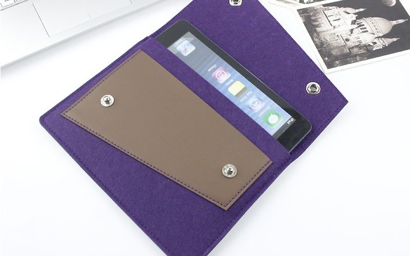原创纯手工 紫色 毛毡 苹果电脑保护套 毛毡套 笔电包电脑包 ipad Air / ipad Air 2 /  iPad 2017 (可量身订制) - ZMY056PUIPA - 平板/电脑保护壳 - 其他材质 紫色