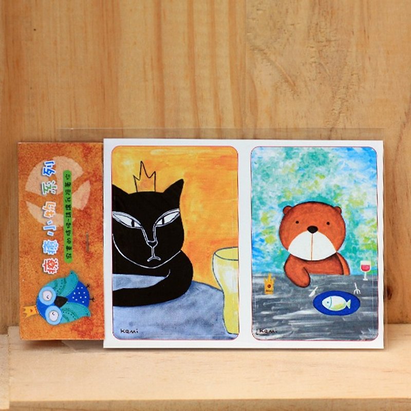 悠游卡贴纸 ∣ 国王猫+棕熊 - 贴纸 - 纸 多色