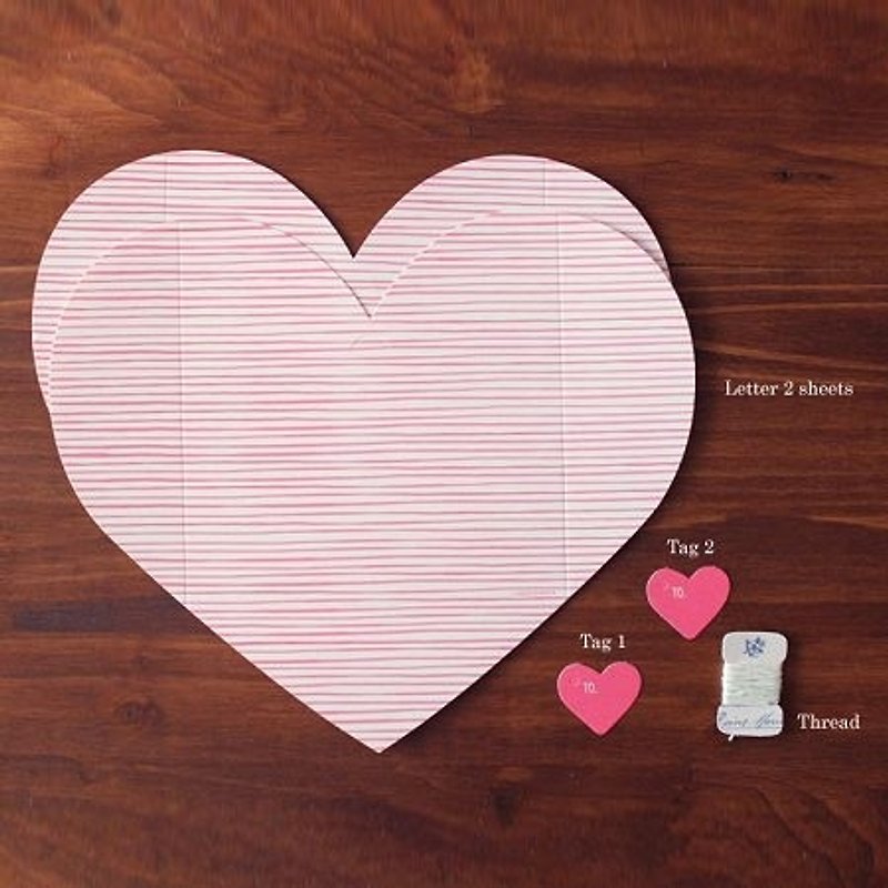 情人节-GentleWave-爱心信封式卡片组(2入)-粉红甜心,GTW-LU002 - 卡片/明信片 - 纸 粉红色