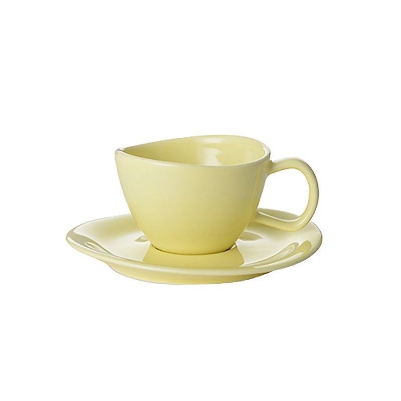 【花系列】花茶杯盘组 (鹅黄色) - 咖啡杯/马克杯 - 其他材质 黄色
