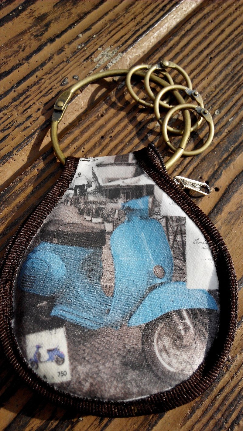 机车钥匙零钱包 - 钥匙链/钥匙包 - 其他材质 蓝色