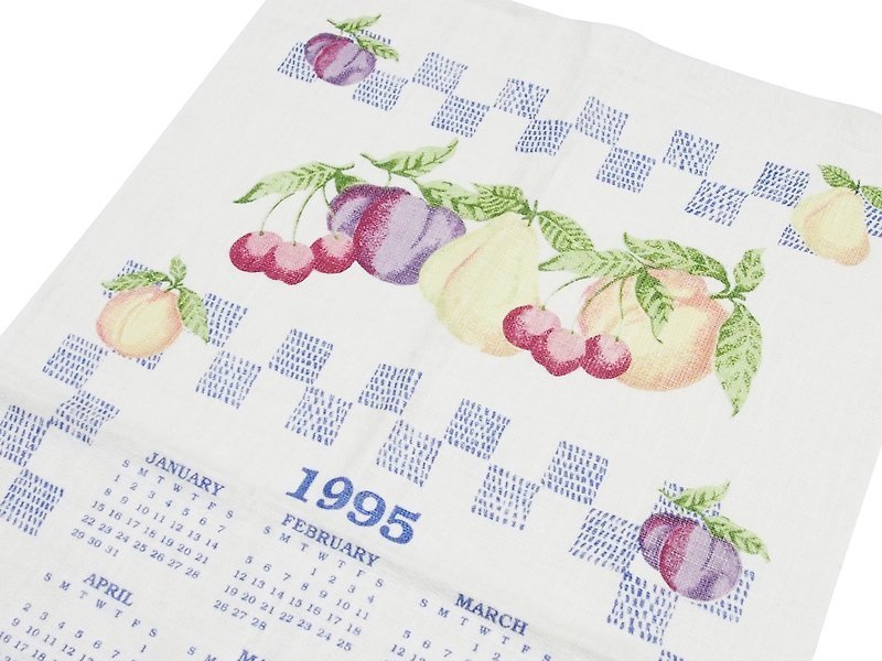 1995 美国早期年代布面月历 FRIUT - 墙贴/壁贴 - 其他材质 多色