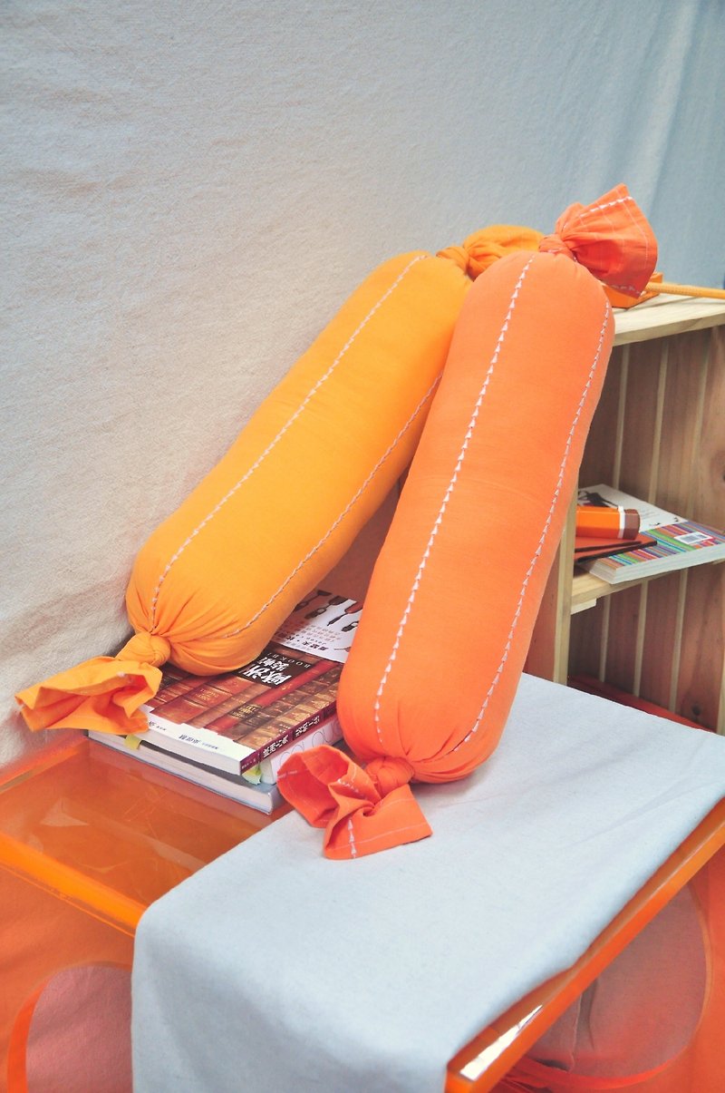 疗愈系生活良品：糖果抱枕(橘色组合) - 枕头/抱枕 - 棉．麻 橘色