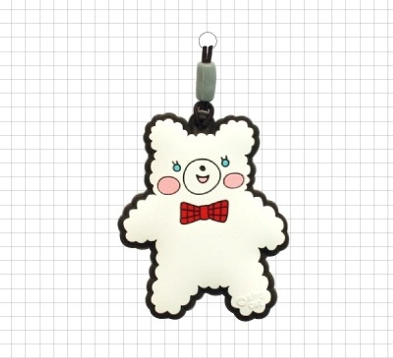 韩国 Afrocat 装饰手机 清洁 吊饰 挂绳 -棉花糖白熊 - 其他 - 其他材质 白色