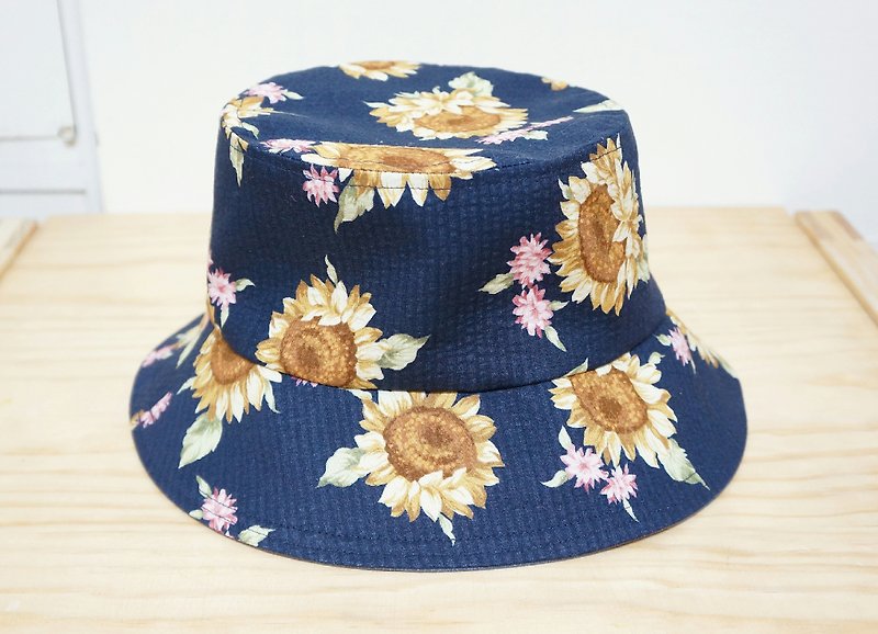 好春日渔夫帽 | 三月的向阳花 - 帽子 - 其他材质 蓝色