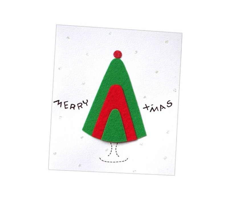 手工卡片 _ 圣诞微笑系列 D ... 圣诞卡、圣诞节 - 卡片/明信片 - 纸 绿色