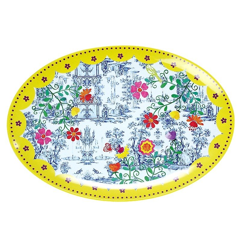 GINGER│ 泰国设计－秘密花园椭圆水果餐盘 - 浅碟/小碟子 - 塑料 