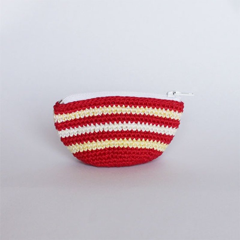 手工编织立体零钱包--欢乐时光 - 零钱包 - 棉．麻 红色