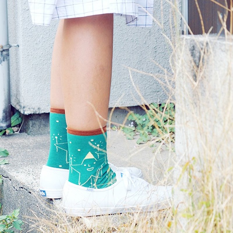 星星 / 右手超人袜 - 袜子 - 其他材质 绿色
