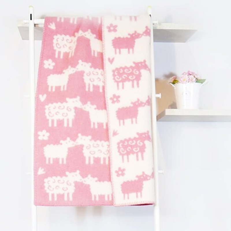 保暖毯子/宝宝毯►瑞典Klippan有机羊毛毯--小绵羊(粉红色) - 被子/毛毯 - 羊毛 粉红色