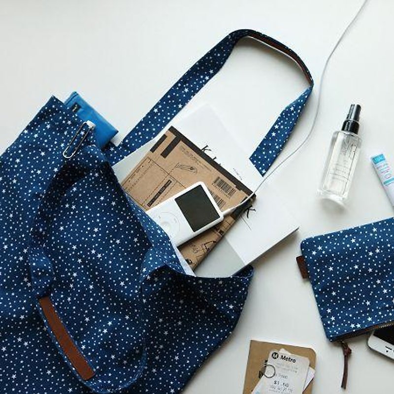 Dailylike Eco bag 北欧风环保包手提袋-星空,E2D83952 - 手提包/手提袋 - 其他材质 蓝色