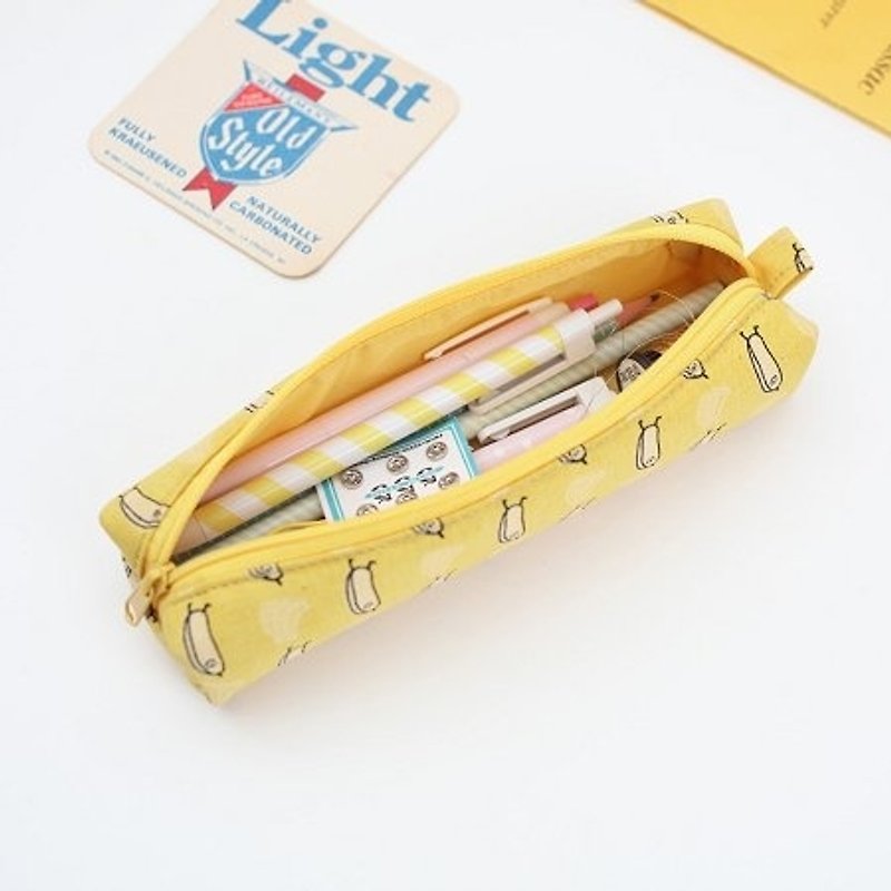 Dessin-jam jam森林动物帆布笔袋-Mr.Banana,LWK95102 - 铅笔盒/笔袋 - 其他材质 黄色