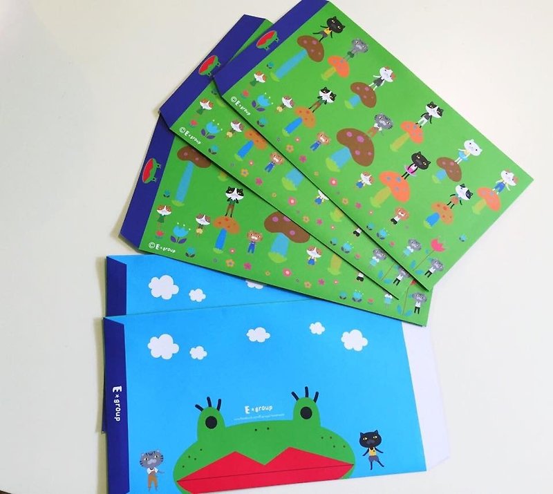 E*group 阿猫17 蘑菇 礼物包装袋 信封（内入6个）猫 - 卡片/明信片 - 纸 