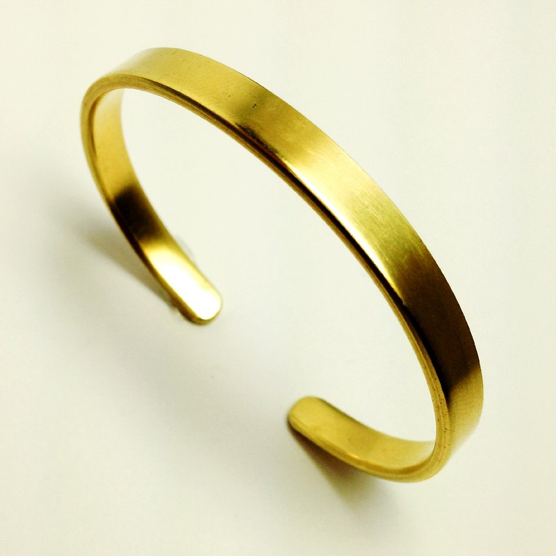 ::原味::黄铜手环 (6MM) - 手链/手环 - 其他金属 金色