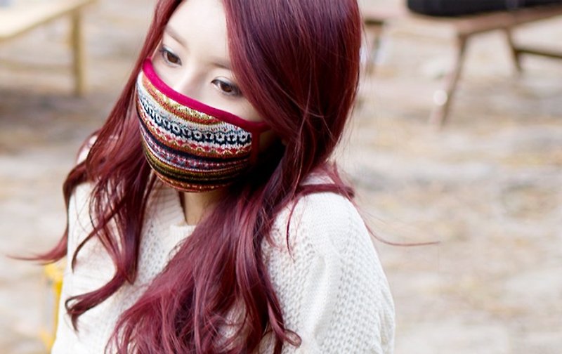 韩国【KEKKI】北欧 保暖 口罩 雪花系列 - 眼罩 - 其他材质 黑色