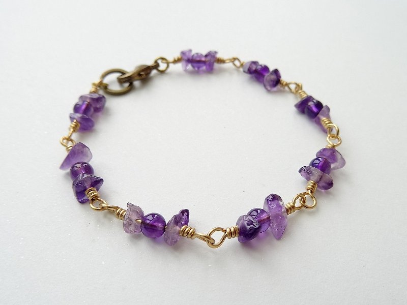 紫水晶野浆果 黄铜手链 | 丰收的季节 - 手链/手环 - 水晶 紫色