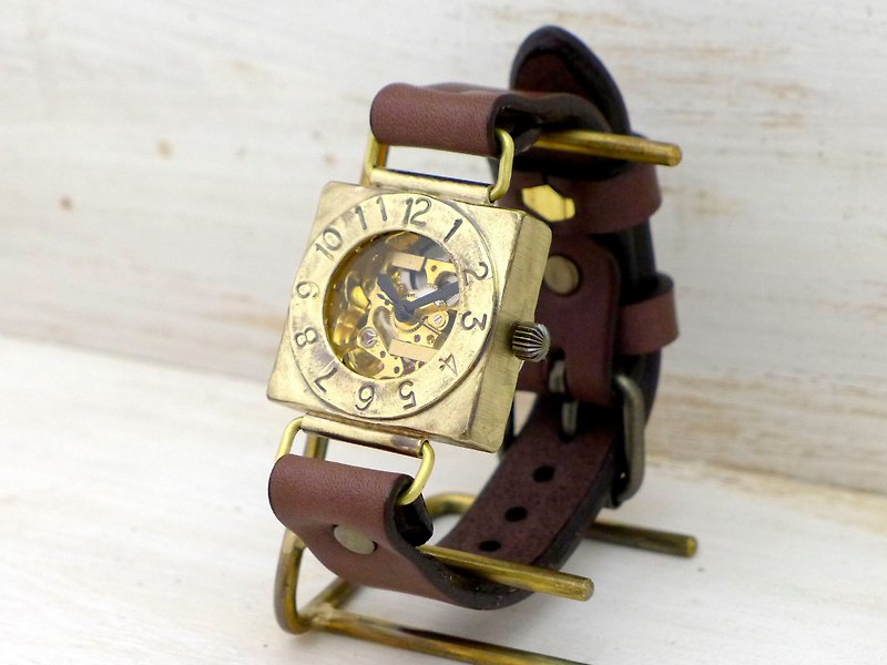 手作り時計 HandCraftWatch 手巻きBrass Mens  Compass2-BHW (BHW049 GD/BR) - 女表 - 铜/黄铜 金色
