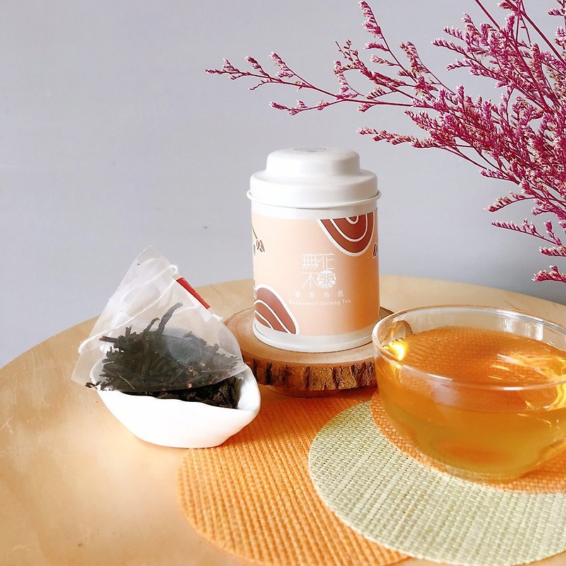 【无花不茶】花入乌龙茶-荞麦乌龙—3g三角茶包*3入精致小罐装 - 茶 - 其他材质 白色