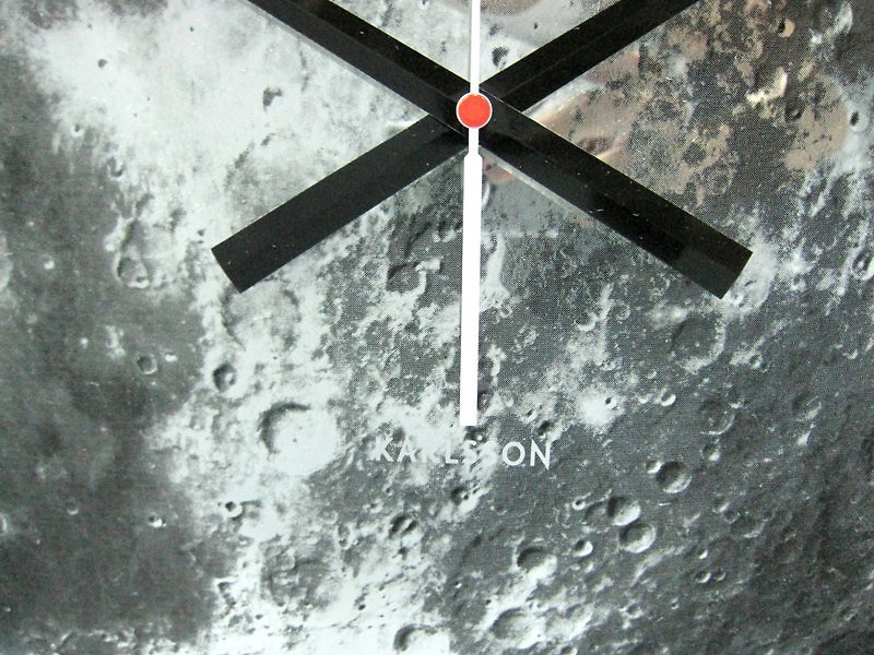(现货出清, 预售) Karlsson Moon glass wall clock 荷兰Karlsson 月球挂钟 - 时钟/闹钟 - 玻璃 灰色